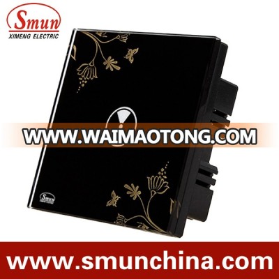 Wall Switch, Remote Control Switch, Touch Switch, Black 1 Key ABS